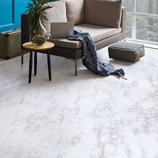 HYUNDAE sheet 地板紙膠粘劑人字形, 大理石白啞光 (RSF-26)