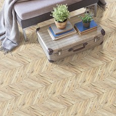 HYUNDAE sheet 地板紙膠粘劑人字形, 自然木色(RSF-19)