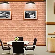 새암산업 단열벽지 폼블럭 벽돌 100 x 250 cm, 레드브라운(AB-22), 4개