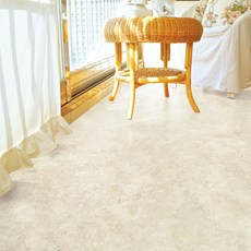 HYUNDAE sheet 自黏式魚骨紋地板貼, 大理石米色(RSF-12)