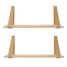 ANTS 梯型多功能壁掛式收納架 2入, 淺褐色的