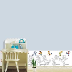 萬用貼紙塗鴉壁紙, 運動時間（白色）