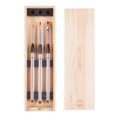 artsecret 藝術家的秘密 水彩筆 PBT770 3入+木盒, 2號、6號、8號, 1組