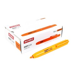 MORRIS JustClick螢光筆 M2, 橘子, 12支