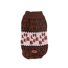 KONG K PET 字母寵物毛衣, 棕色