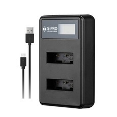 SPRO Sony NP-BX1 電池專用 LCD 雙槽充電器, SPRO-CH-DU, 1個