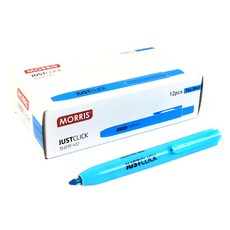 MORRIS JustClick螢光筆 M2, 天空, 12支