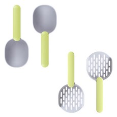 PASTEL PET 寵物貓飼料勺 2入+貓砂鏟 2入, B型, 1套