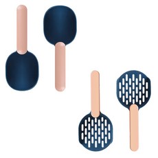 PASTEL PET 寵物貓飼料勺 2入+貓砂鏟 2入, E型, 1套