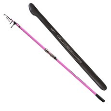 油精釣魚竿啤酒II遠投竿拋竿釣魚竿 30H-420+收納包, 粉色（釣魚竿）