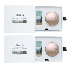 THIS IS METAL 金屬車用香氛 香檳金 + 補充液 15ml + 香氛氈 + 防滑墊, 2套, 花房