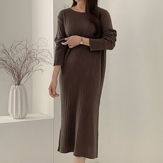 BONBONSTORY 羅紋針織孕婦連身裙