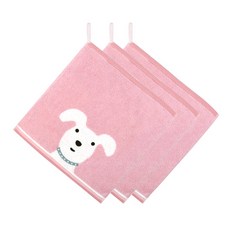 Maket Gamseong 狗狗廚房毛巾, 粉紅色, 3個