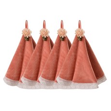 Market Gamsung花朵蕾絲廚房擦手巾, 5型, 4個