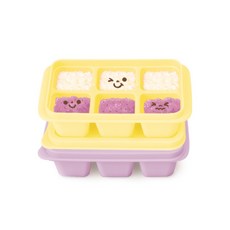 MOTHER'S CORN 副食品保存冰盒, 黃色+薰衣草紫, 90ml, 2入