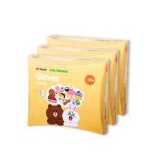3M Fresh LINE FRIENDS聯名衛生手套 24*28cm, 100枚, 3盒