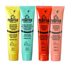 [純素美妝] Dr.PAWPAW 萬用膏 經典原味 25ml + 乳木果油 25ml + 粉色 25ml + 紅色 25ml, 1個, 萬用膏4件組