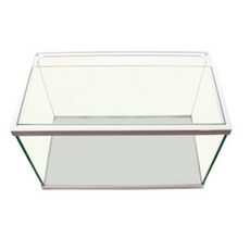 彩虹方形邊框玻璃魚龜水族館 30, 白色的
