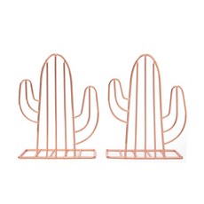 學校仙人掌書擋2入組, 玫瑰金