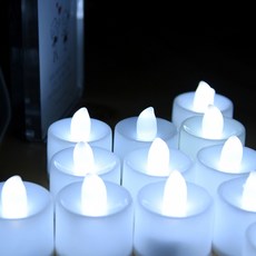 LED電子茶蠟, 白色, 24個