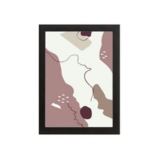 감성 아트웍 디자인액자 E-9 쇼콜라 추상 패턴, 블랙, 1개