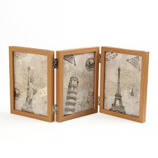 雙面滑動三折式相框 5 x 7, 混合色