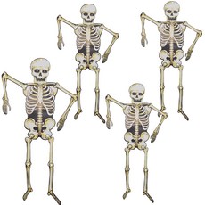 파티쇼 할로윈 장식 네오 종이해골 4p