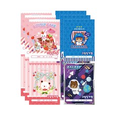 아이비스 아동 그림일기장 FR-CR11511 4종 x 3p, 러블리케이크, 핑크프랭키, 야구, 우주곰, 1세트