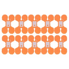 마켓감성 종이 네잎크로버 파티장식 3m 10p, 오렌지