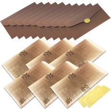 奢華珍珠信封 隨機出貨 10入 + 金色零用錢信封 6入, 鶴紋, 1套