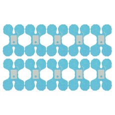 마켓감성 종이 네잎크로버 파티장식 3m 10p, 블루