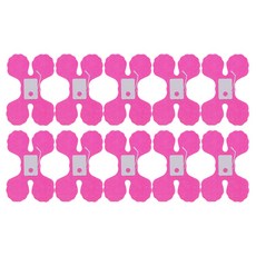 마켓감성 종이 네잎크로버 파티장식 3m 10p, 핑크