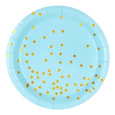 Party Fang Confetti 一次性派對盤 23cm 藍色, 10片, 3個