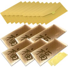 奢華珍珠信封 隨機出貨 10入 + 金色零用錢信封 6入, 漢字福, 1套