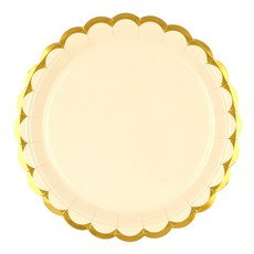 派對盤 23cm 米色, 10片, 3個