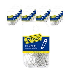 Peace Tools 衣架用衣夾 中, 銀色, 20套