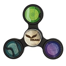 VISANG 緊急搞怪手部指尖陀螺高端中心圓隨機出貨, 黑的那個