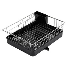 Dadaliving 立式單層餐具瀝水架, 黑色