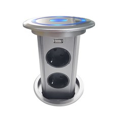 BIS 電動一觸式有線充電插座 銀色 100U, 1個