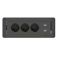 BIS 手動旋轉三爪多頭USB深灰色BID-203M, 1個