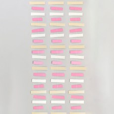 joyparty 紙質方形掛旗 3入, 可愛粉