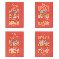 Hallmark 感謝卡 DTU1111, 混色, 4個