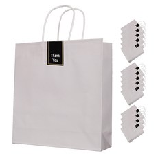 灰色紙質購物袋 15p + 長貼紙 15p 組, 灰色