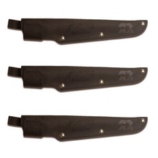 釣魚刀人造皮革骨頭刀套 A 3入, 棕色的