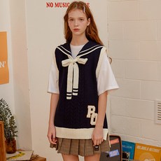 rolarola 水手風蝴蝶結針織背心 TS-18535