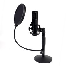 COMSOME 有線電容式支架麥克風全套組, MIC-1100, 黑色
