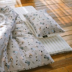 Bily 孩童用午睡墊+枕頭+紗布毯, 午睡墊(小狗款)+毯子(表情符號)