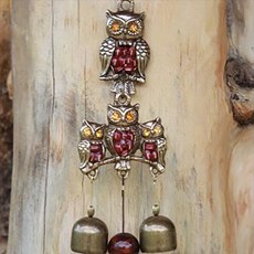 Kuching island. 風景鐘 辟邪紅豆貓頭鷹, 混合色