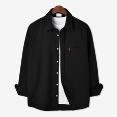 Guystory 男士四季漁夫口袋長袖大尺碼休閒襯衫