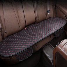 In The Car 菱格紋汽車用第二排後座絎縫坐墊, 黑紅色, 1個